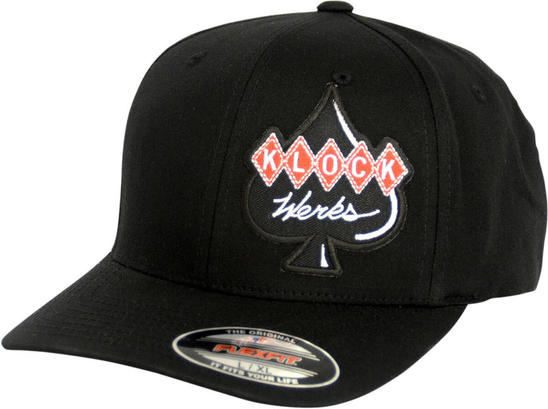 Klock Werks Offset Logo Flexfit® Hat - Black, Red, White