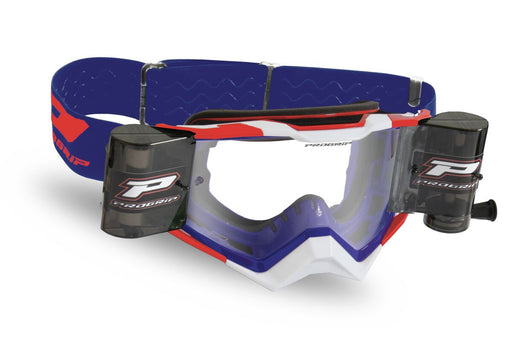 PRO GRIP 3309 Rapid Goggles With Roll-Off System - Dark Blue, Red, White