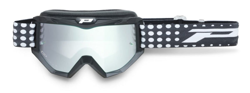 PRO GRIP 3201FL Atzaki MX Goggles - Black, Silver, White