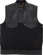 Thrashin' Supply Co. Kanan Leather/Denim Riding Vest - Size 2XL - Black