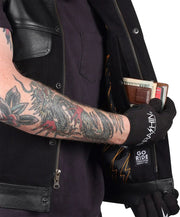 Thrashin' Supply Co. Kanan Leather/Denim Riding Vest - Size 2XL - Black