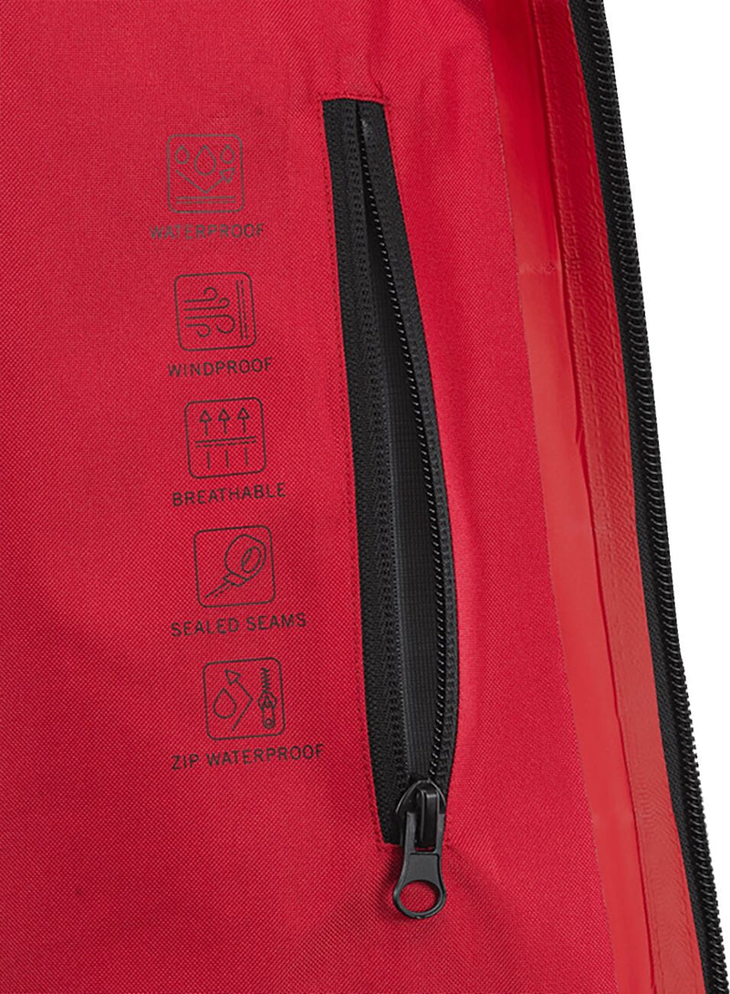 Akrapovic Corpo Rain Jacket - Size M - Black,  Red