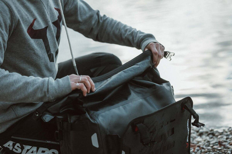 SW-Motech SysBag WP L with Left adapter plate (27-40 Liters) - Black