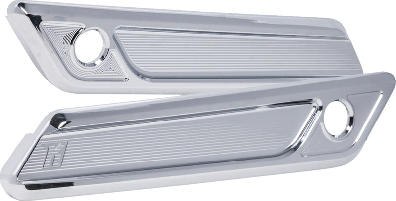 Kodlin USA Saddlebag Latch Covers - Chrome, Slant