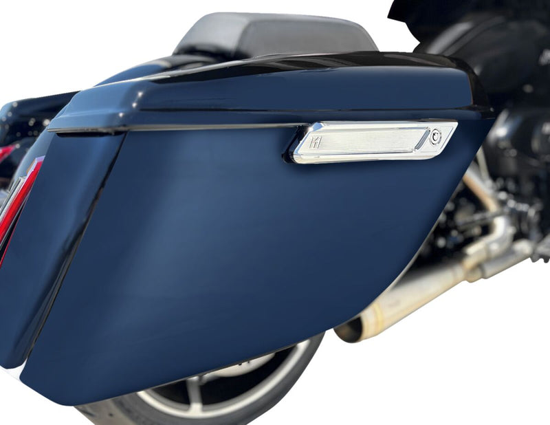Kodlin USA Saddlebag Latch Covers - Chrome, Slant