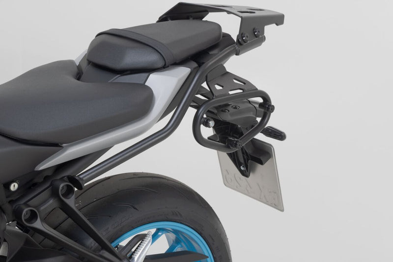 SW-Motech SLC Side Carrier (Left) - Black, Powder-Coated, Saddlebag, Side Case - HTA.06.089.10000