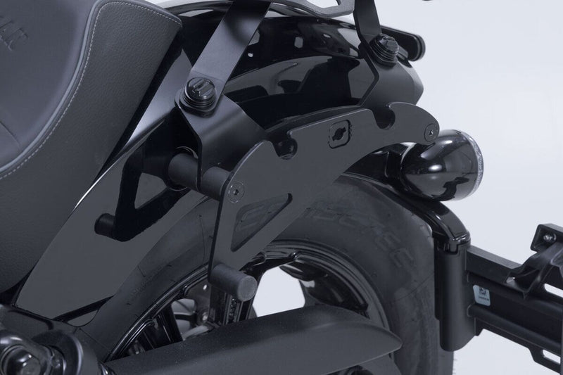 SW-Motech SLH Side Carrier LH1 (Left) - Black, Powder-Coated, Saddlebag, Side Case - HTA.20.394.18000
