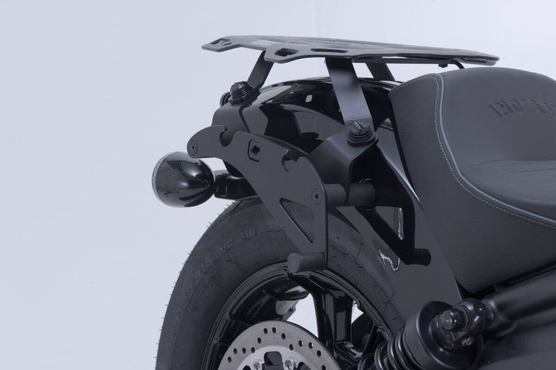 SW-Motech SLH Side Carrier LH1 (Right) - Black, Powder-Coated, Saddlebag, Side Case - HTA.20.394.19000