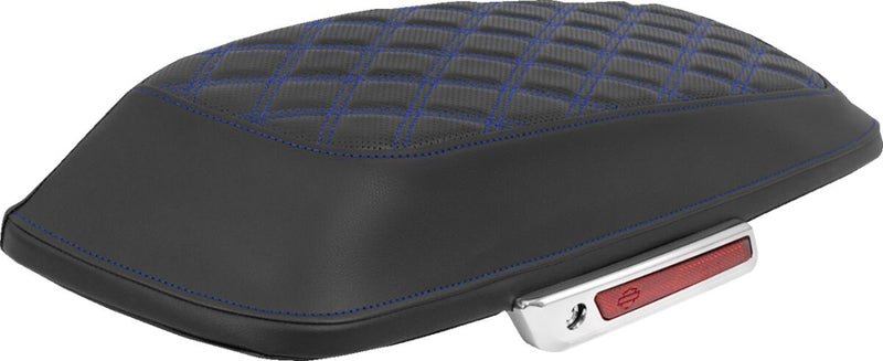 Saddlemen Lattice Stitched Saddlebag Lid Covers - Black, Blue