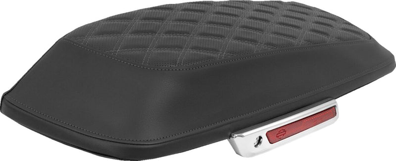 Saddlemen Lattice Stitched Saddlebag Lid Covers - Black, Grey