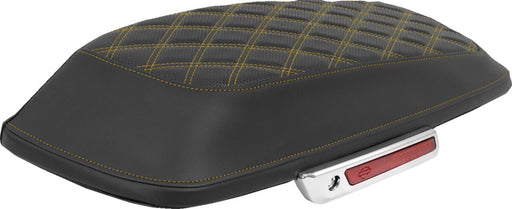 Saddlemen Lattice Stitched Saddlebag Lid Covers - Black, Gold