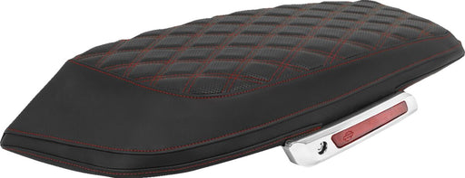 Saddlemen Lattice Stitched Saddlebag Lid Covers - Black, Red