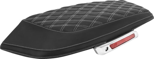 Saddlemen Lattice Stitched Saddlebag Lid Covers - Black, White