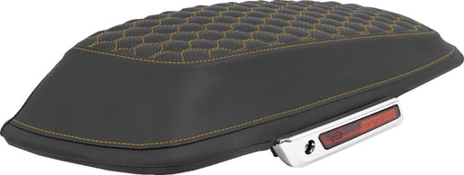 Saddlemen Honeycomb Saddlebag Lid Covers - Black, Gold