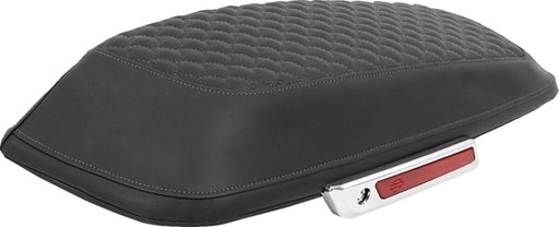 Saddlemen Dragon Scale Saddlebag Lid Covers - Black, Grey, Dragon Stitch