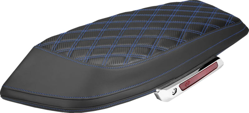 Saddlemen Saddlebag Lid Covers - Black, Blue, Lattice Stitch