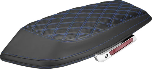 Saddlemen Saddlebag Lid Covers - Black, Blue, Lattice Stitch