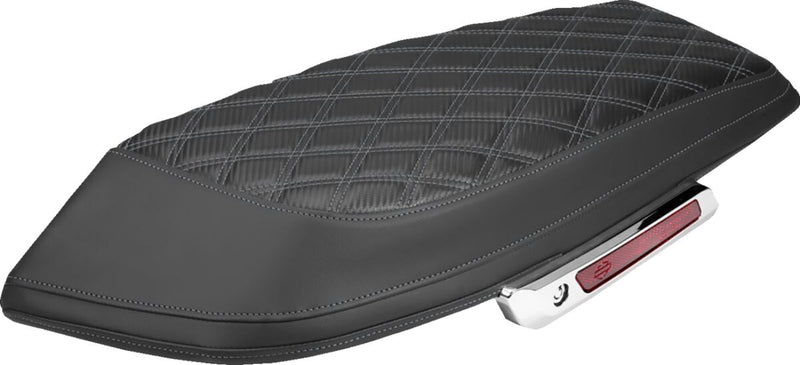 Saddlemen Saddlebag Lid Covers - Black, Grey, Lattice Stitch