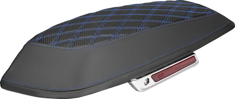 Saddlemen Saddlebag Lid Covers - Black, Blue, Lattice Stitch