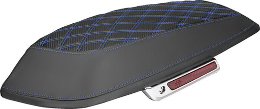Saddlemen Saddlebag Lid Covers - Black, Blue, Lattice Stitch