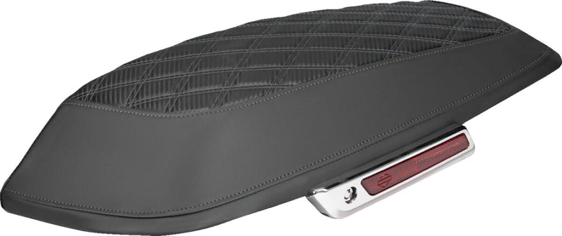 Saddlemen Saddlebag Lid Covers - Black, Grey, Lattice Stitch