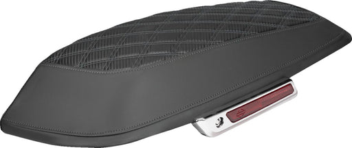 Saddlemen Saddlebag Lid Covers - Black, Grey, Lattice Stitch