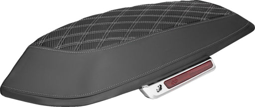 Saddlemen Saddlebag Lid Covers - Black, Silver, Lattice Stitch