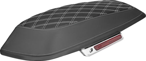 Saddlemen Saddlebag Lid Covers - Black, White, Lattice Stitch