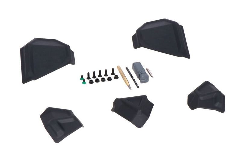 SW-Motech TRAX ADV Side/Top Cases Replacement Corner Set - Black, Side Case/Top Case