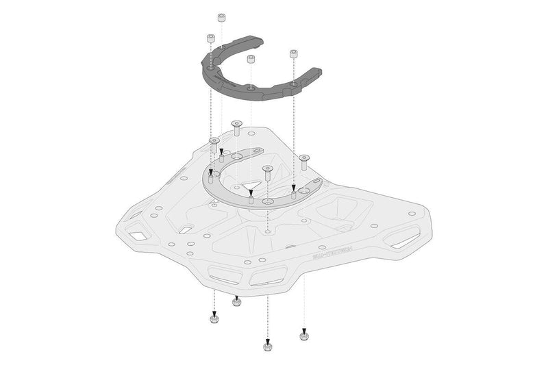 SW-Motech PRO Tank Ring for Street-Rack. Black (without adapter plate) - Tank Bag