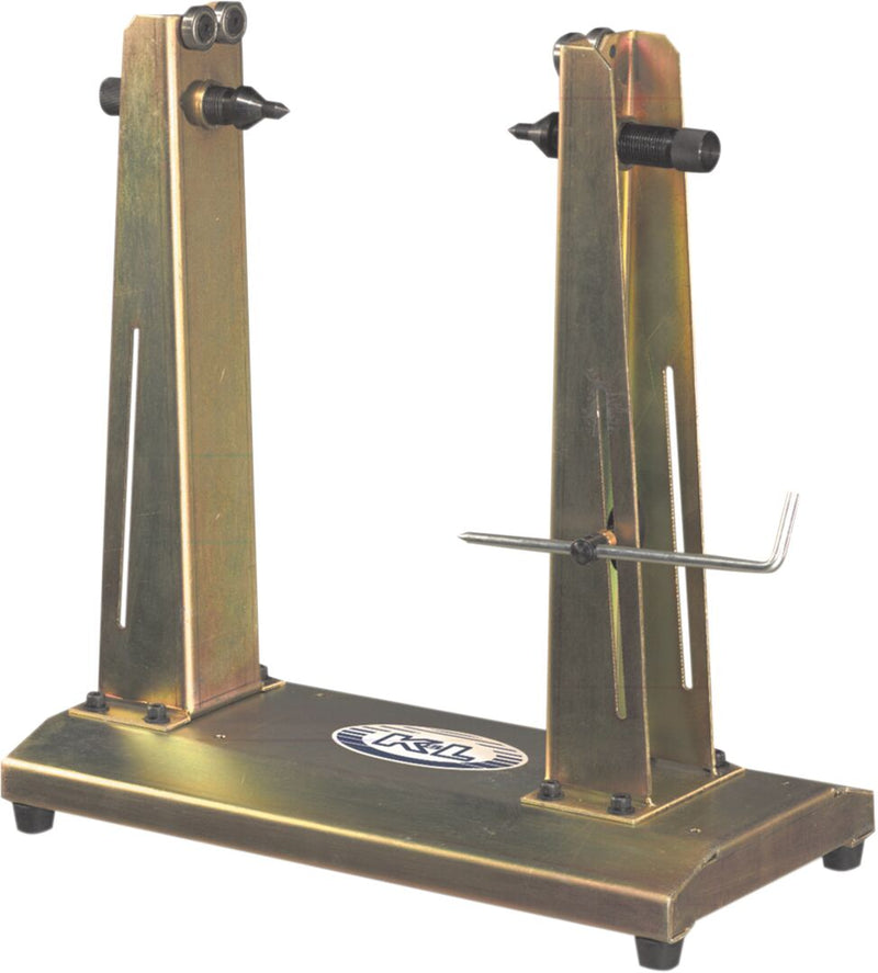 K&L SUPPLY Wheel Truing and Wheel Balance Stand - Yellow, Zinc, Balancing, Truing, Wheel