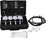 K&L SUPPLY Deluxe Vacuum Gauge Set - Black, Chrome, Silver, Fuel Pressure