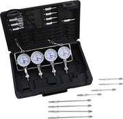 K&L SUPPLY Deluxe Vacuum Gauge Set - Black, Chrome, Silver, Fuel Pressure