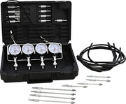 K&L SUPPLY Deluxe Vacuum Gauge Set - Black, Chrome, Silver, Fuel Pressure