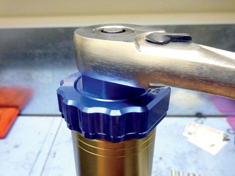 Motion Pro Fork Cap Tool for KYB - Anodised,  Blue - KYB Fork,  Removal