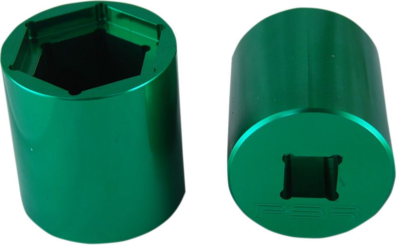 PSR Sprocket Socket - Anodised, Green, Front, Sprocket
