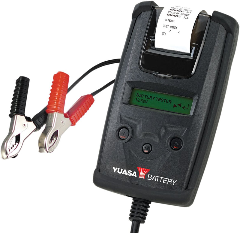Yuasa Digital Battery Tester with Printer - Black