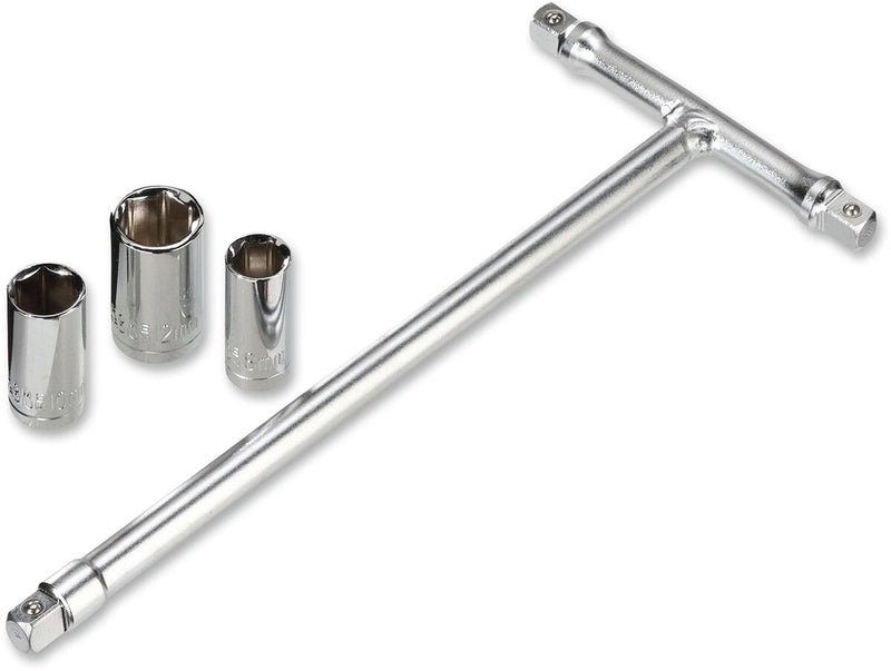 Moose Offroad Hard-parts T-Handle Driver Socket Set - Chrome, Silver, Driver, Socket