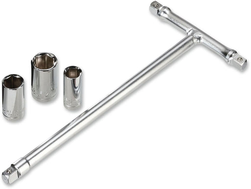 Moose Offroad Hard-parts T-Handle Driver Socket Set - Chrome, Silver, Driver, Socket