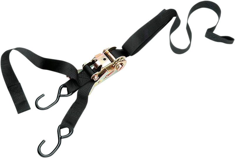 Parts Unlimited Heavy-Duty Ratcheting Tie-Downs with Built-In Assist - Black