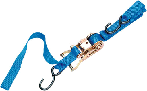 Parts Unlimited Heavy-Duty Ratcheting Tie-Downs with Built-In Assist - Blue