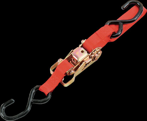 Parts Unlimited 1-1/2" Heavy-Duty Ratcheting Tie-Downs - Red