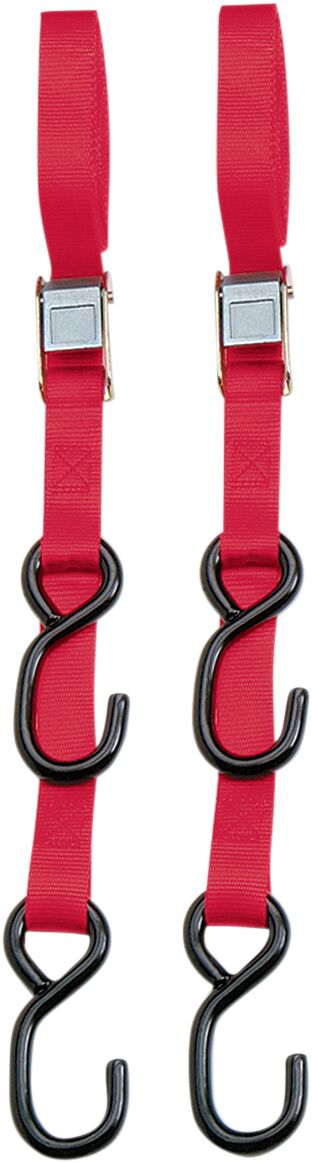 Parts Unlimited Heavy-Duty 7’ Cam Buckle Tie-Downs - Red