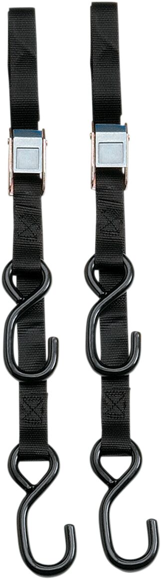 Parts Unlimited Heavy-Duty 7’ Cam Buckle Tie-Downs - Black