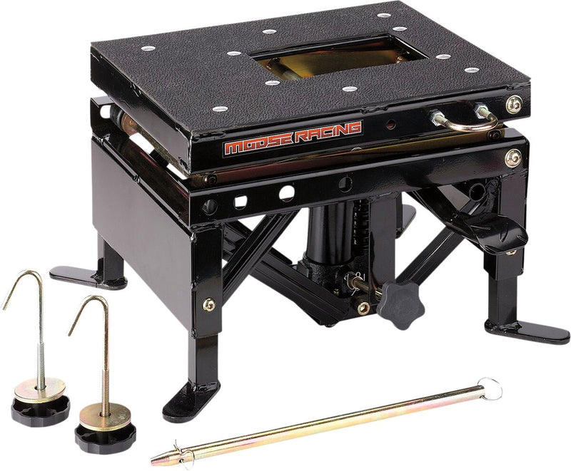 Moose Offroad Hard-parts Hydraulic Lift Stand - Black, Powder-Coated