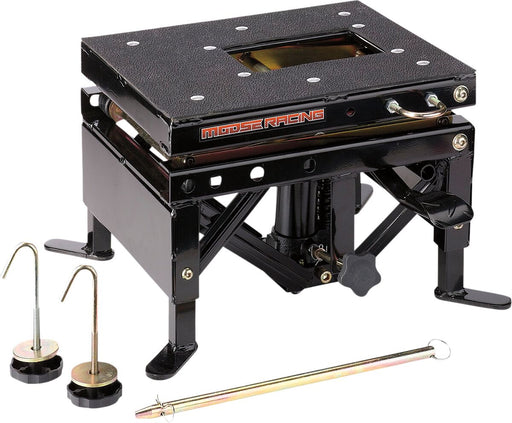 Moose Offroad Hard-parts Hydraulic Lift Stand - Black, Powder-Coated