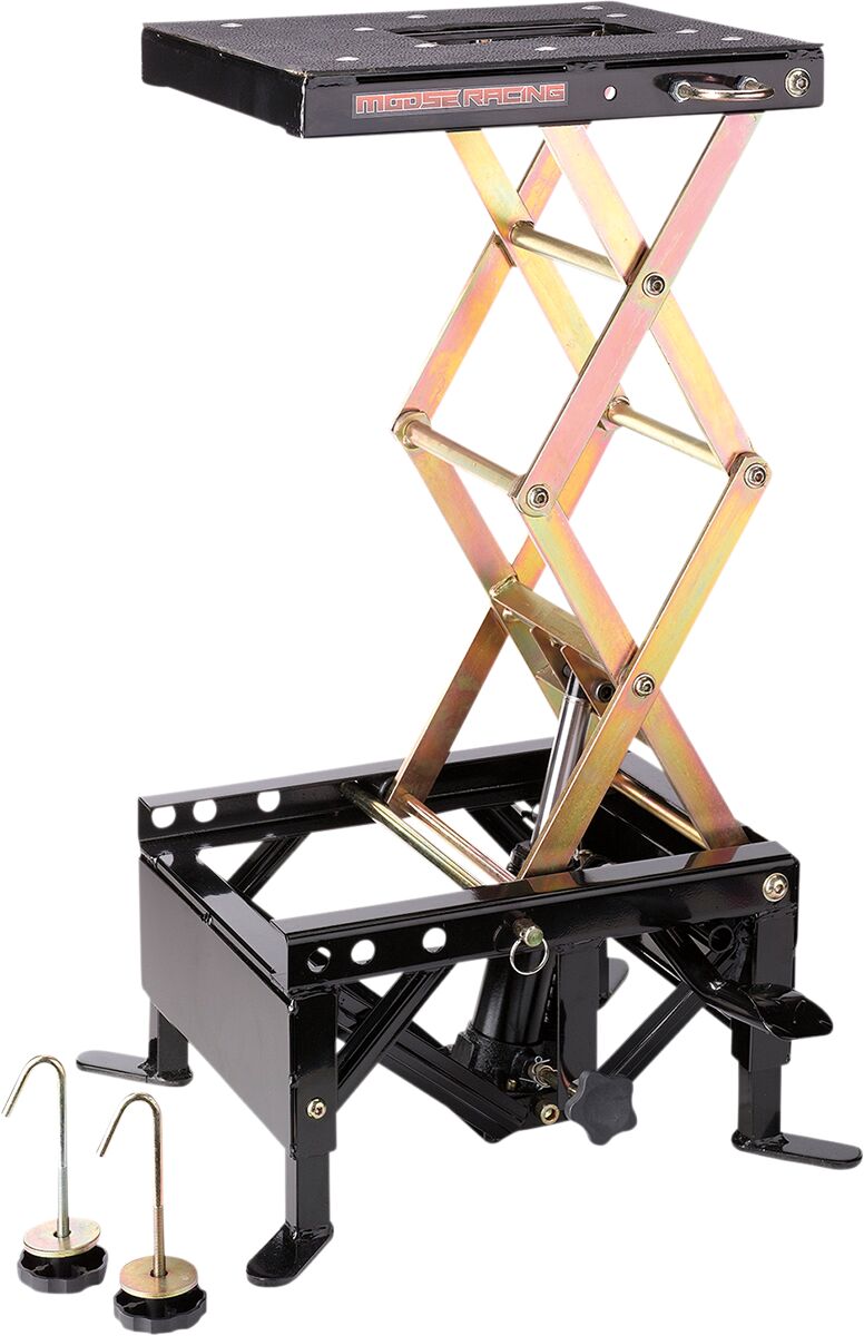Moose Offroad Hard-parts Hydraulic Lift Stand - Black, Powder-Coated