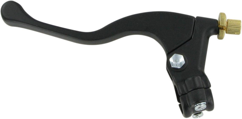 Parts Unlimited Shorty Style Power Lever Assembly - Left, Black, Polished - 43-1104L