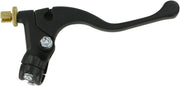Parts Unlimited Shorty Style Power Lever Assembly - Left, Black, Polished - 43-1104L