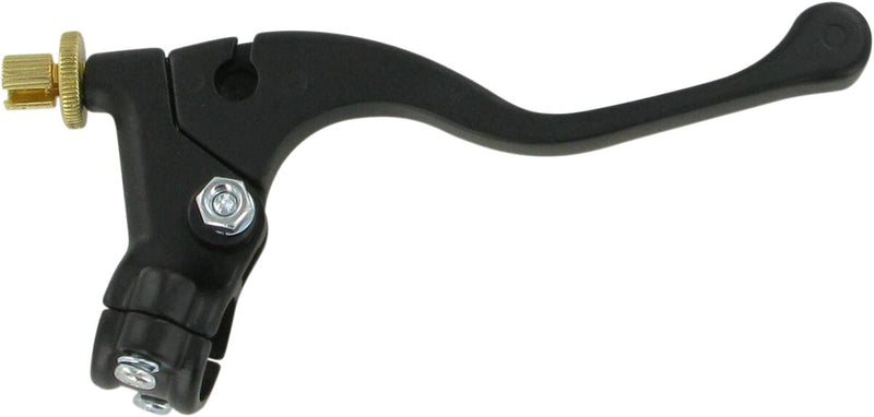 Parts Unlimited Shorty Style Power Lever Assembly - Left, Black, Polished - 43-1104L